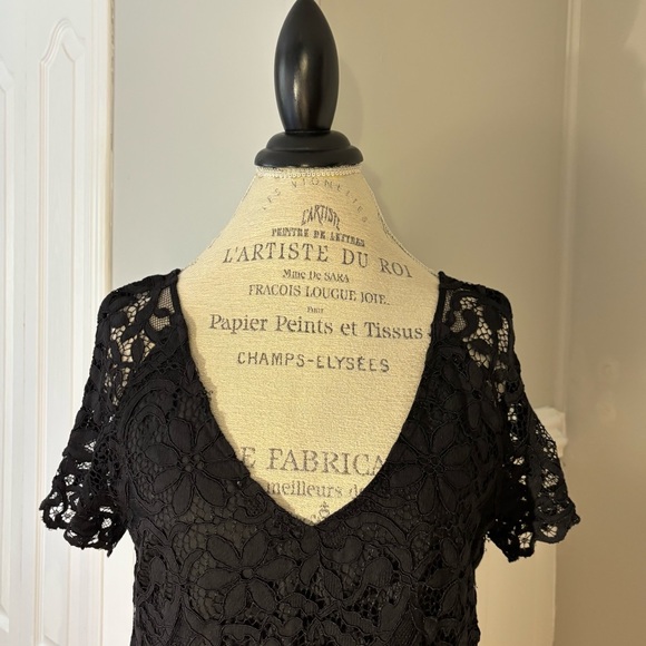 BB Dakota Women’s Black Lace Mini Dress Size L - Picture 2 of 15